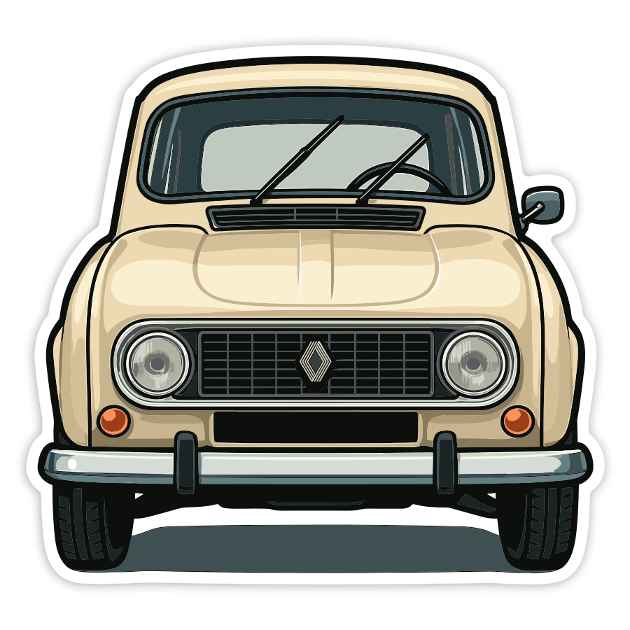 Pegatinas: Coche Renault 4 L Clásico