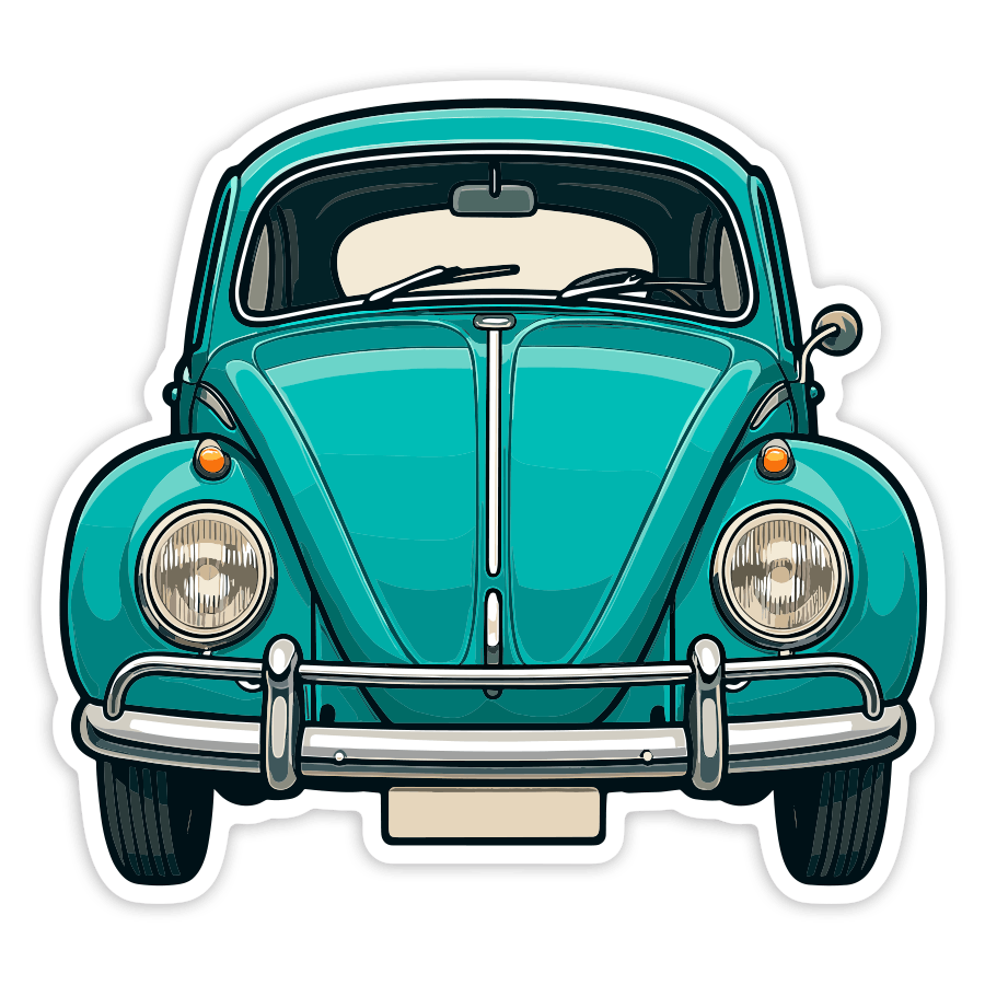 Pegatinas: Coche Volkswagen Escarabajo
