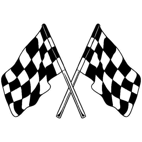 Pegatinas: Banderas Racing 4