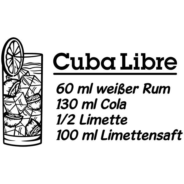 Vinilos Decorativos: Cocktail Cuba Libre - alemán