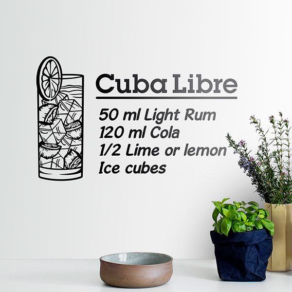 Vinilos Decorativos: Cocktail Cuba Libre - inglés