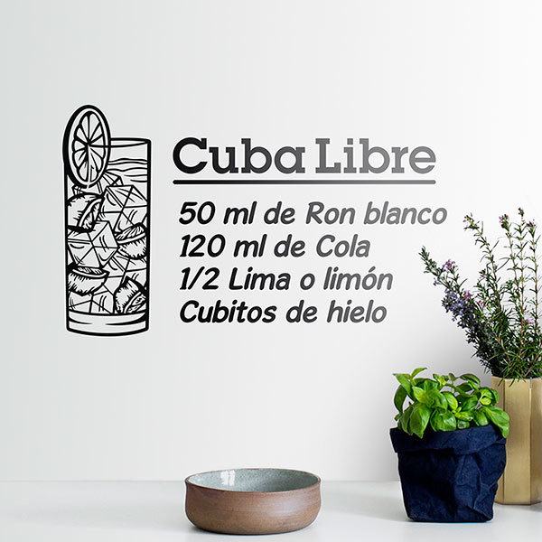 Vinilos Decorativos: Cocktail Cuba Libre - español