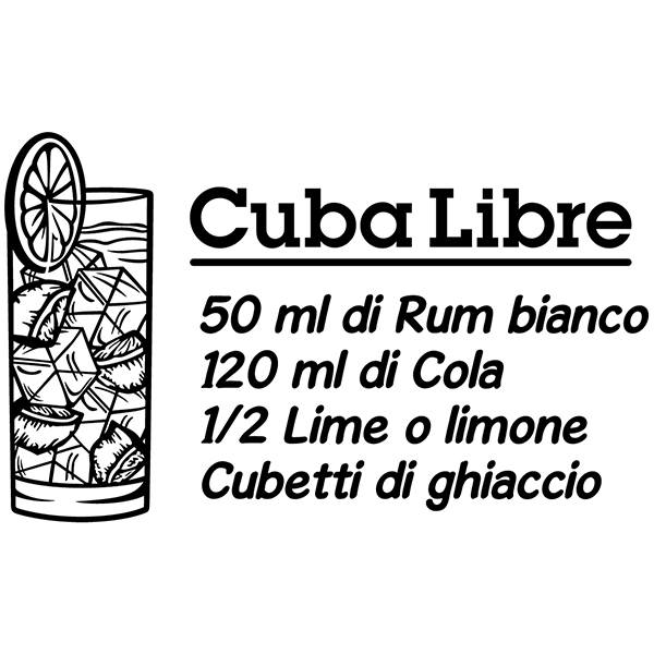 Vinilos Decorativos: Cocktail Cuba Libre - italiano