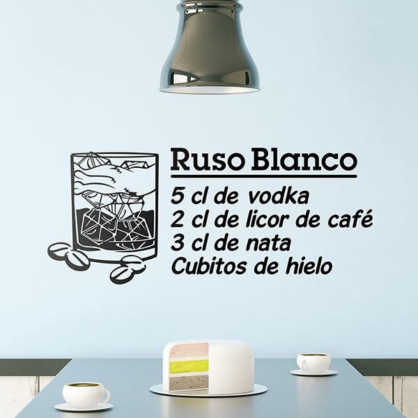 Vinilos Decorativos: Cocktail Ruso Blanco - español