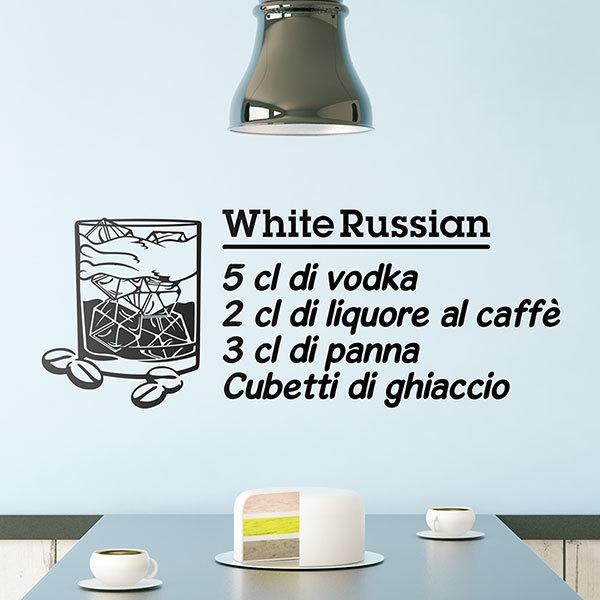 Vinilos Decorativos: Cocktail Ruso Blanco - italiano