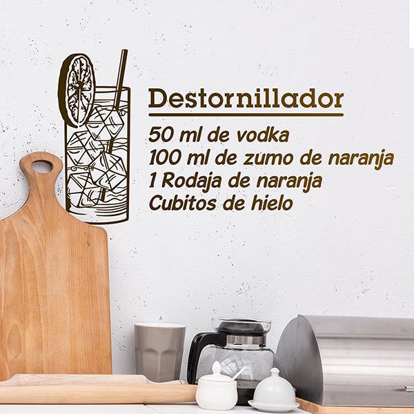 Vinilos Decorativos: Cocktail Destornillador - español