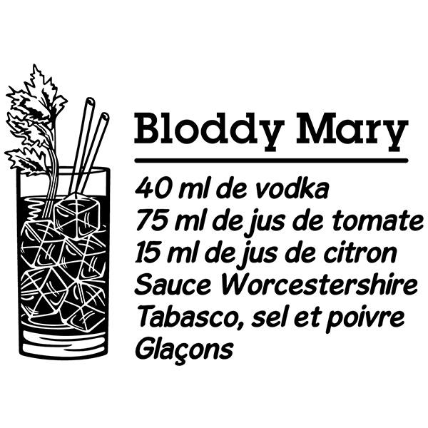Vinilos Decorativos: Cocktail Bloddy Mary - francés