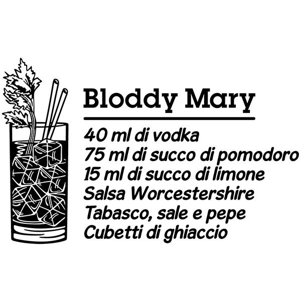 Vinilos Decorativos: Cocktail Bloddy Mary - italiano