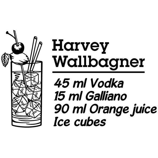 Vinilos Decorativos: Cocktail Harvey Wallbagner - inglés
