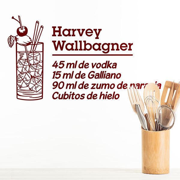 Vinilos Decorativos: Cocktail Harvey Wallbagner - español