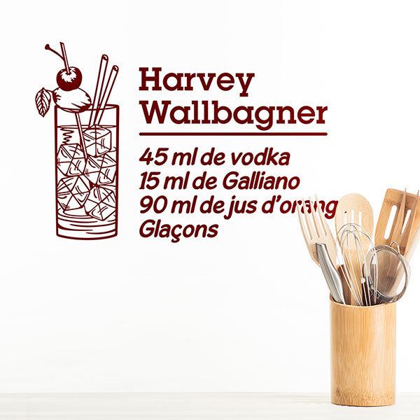 Vinilos Decorativos: Cocktail Harvey Wallbagner - francés
