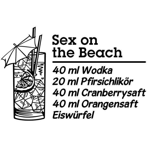 Vinilos Decorativos: Cocktail Sex on the Beach - alemán