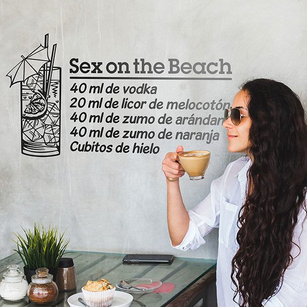 Vinilos Decorativos: Cocktail Sex on the Beach - español