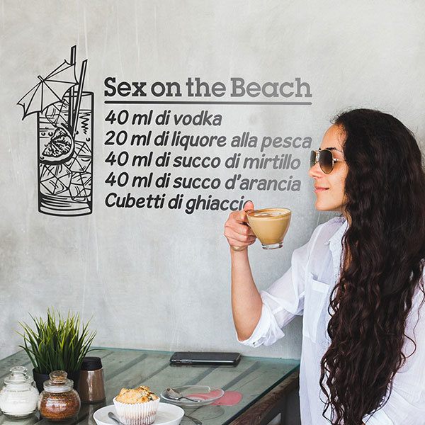 Vinilos Decorativos: Cocktail Sex on the Beach - italiano