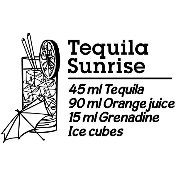 Vinilos Decorativos: Cocktail Tequila Sunrise - inglés