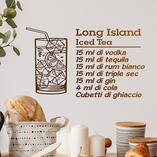 Vinilos Decorativos: Cocktail Long Island - italiano