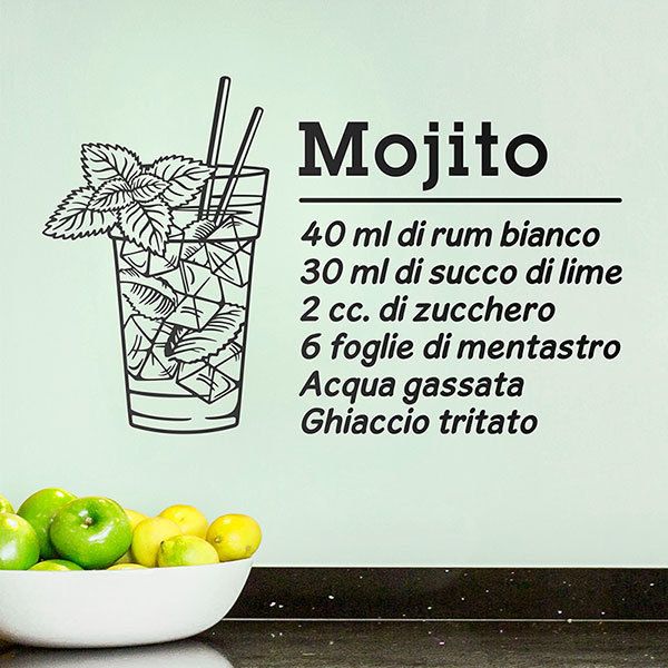 Vinilos Decorativos: Cocktail Mojito - italiano