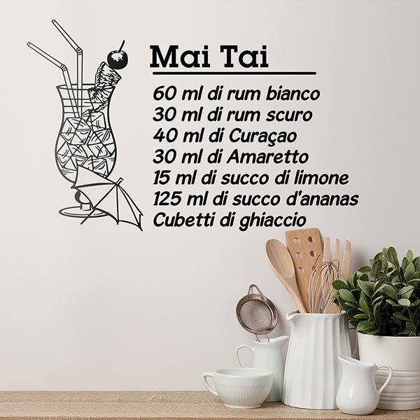 Vinilos Decorativos: Cocktail Mai Tai - italiano