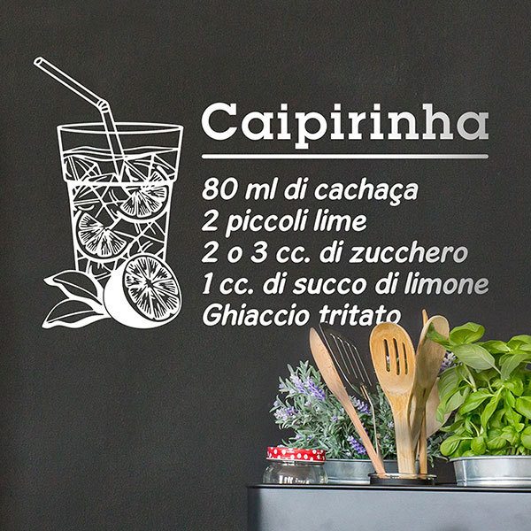Vinilos Decorativos: Cocktail Caipiriña - italiano