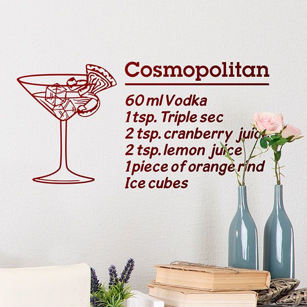 Vinilos Decorativos: Cocktail Cosmopolitan - inglés