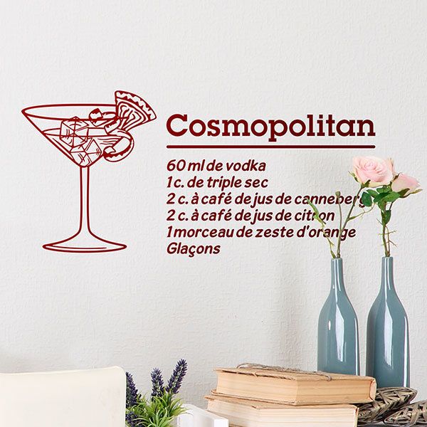 Vinilos Decorativos: Cocktail Cosmopolitan - francés