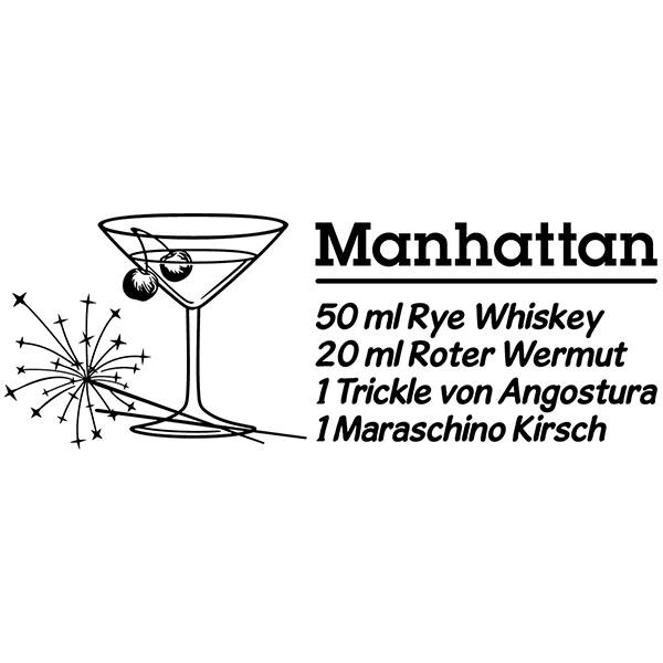 Vinilos Decorativos: Cocktail Manhattan - alemán