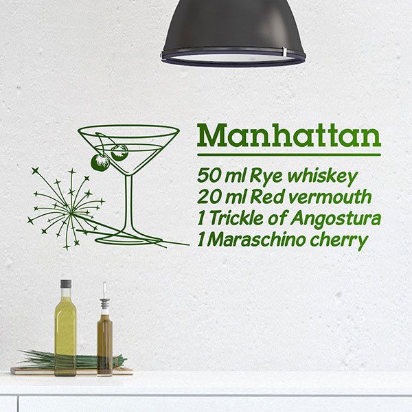 Vinilos Decorativos: Cocktail Manhattan - inglés