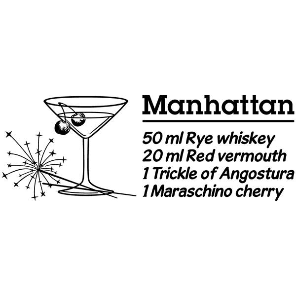 Vinilos Decorativos: Cocktail Manhattan - inglés