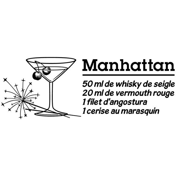 Vinilos Decorativos: Cocktail Manhattan - francés