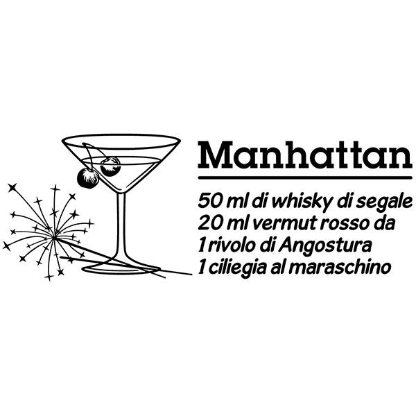 Vinilos Decorativos: Cocktail Manhattan - italiano