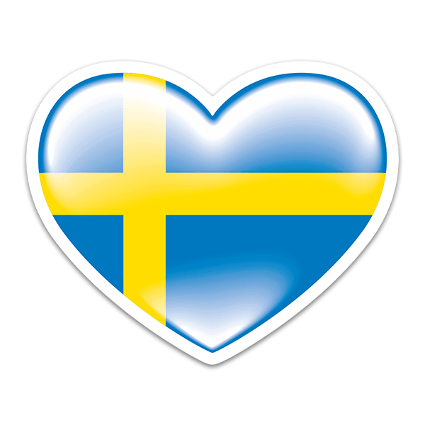 Pegatinas: Corazón Sweden (Suecia)
