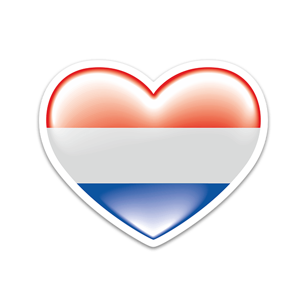 Pegatinas: Corazón Nederland (Holanda)