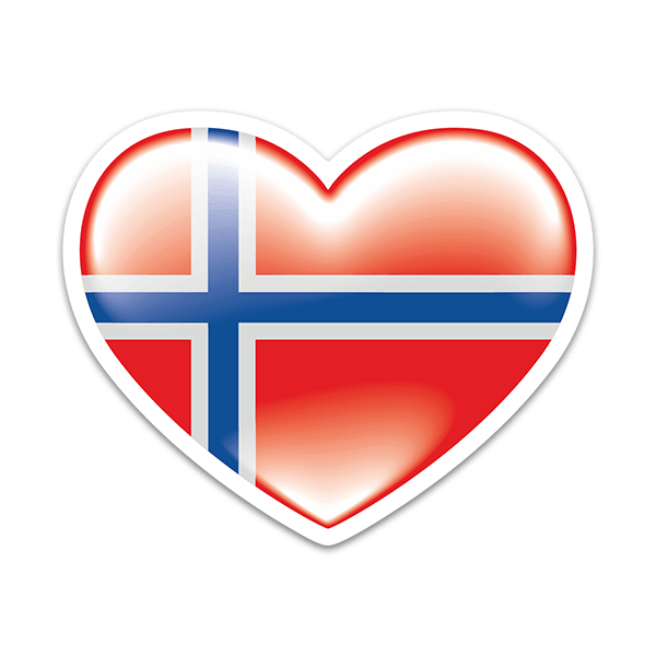 Pegatinas: Corazón Norway (Noruega)