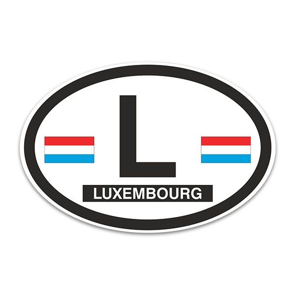 Pegatinas: Óvalo Luxembourg (Luxemburgo) L
