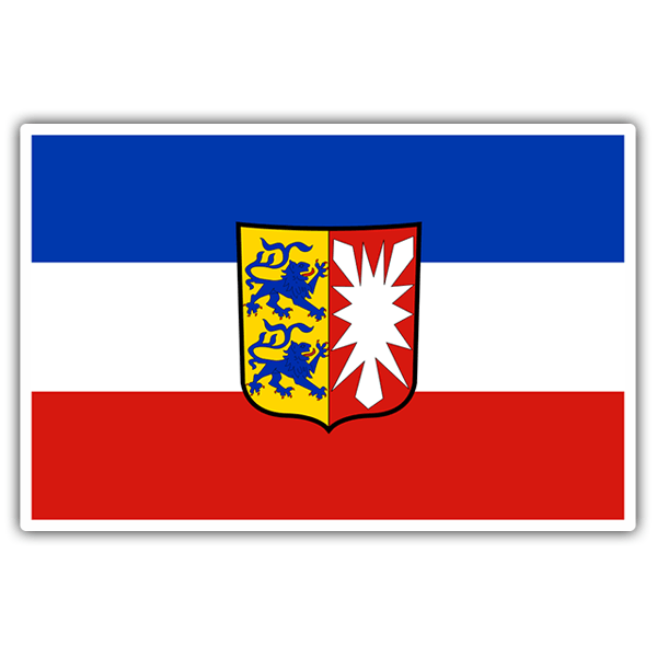 Pegatinas: Bandera Schleswig-Holstein