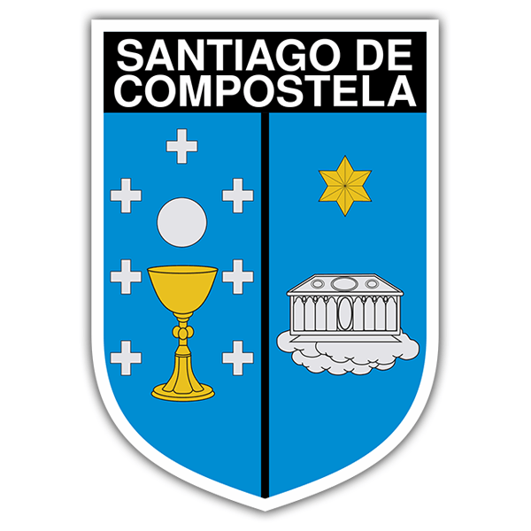 Pegatinas: Escudo Santiago de Compostela