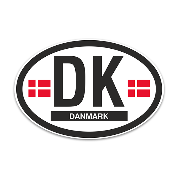 Pegatinas: Óvalo Denmark (Dinamarca) DK