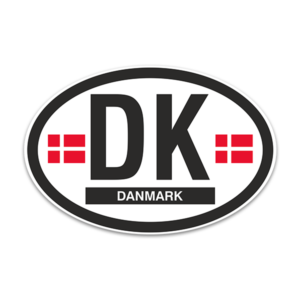 Pegatinas: Óvalo Dinamarca