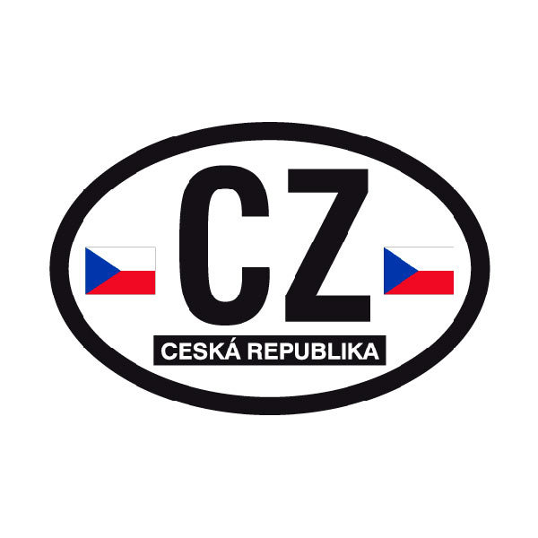 Pegatinas: Óvalo Ceská Republica (República Checa) CZ