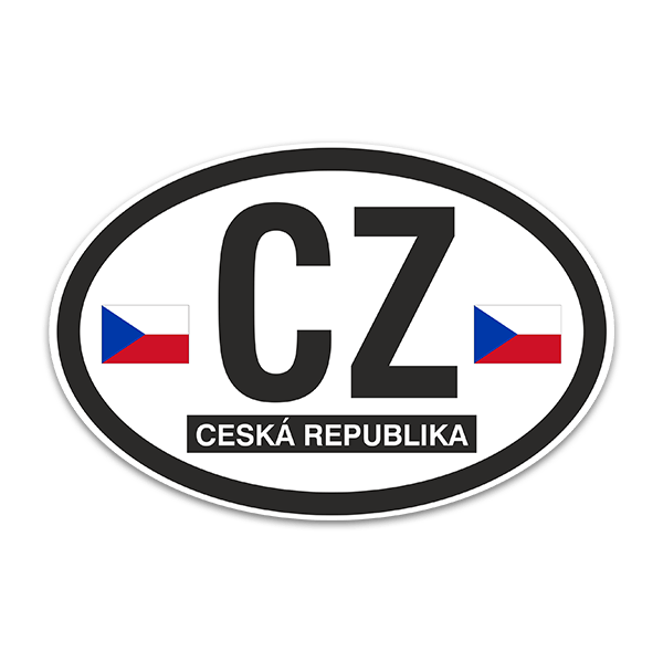 Pegatinas: Óvalo Ceská Republica (República Checa) CZ