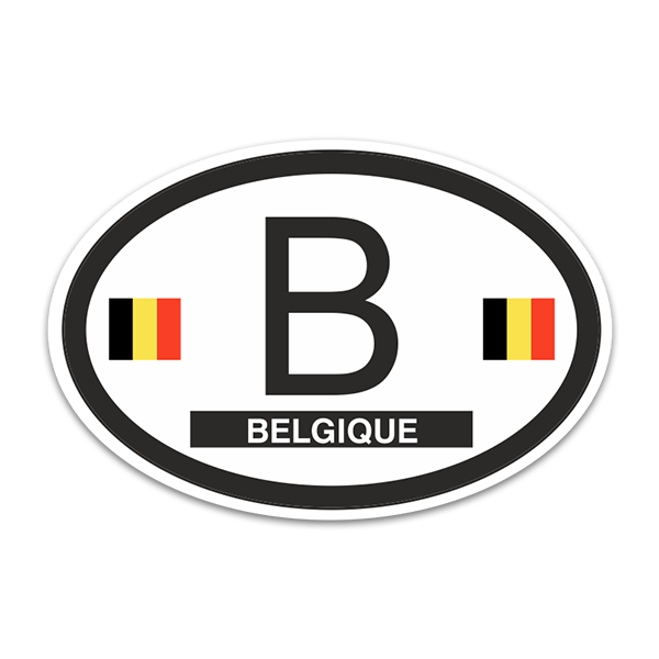 Pegatinas: Óvalo Bélgica