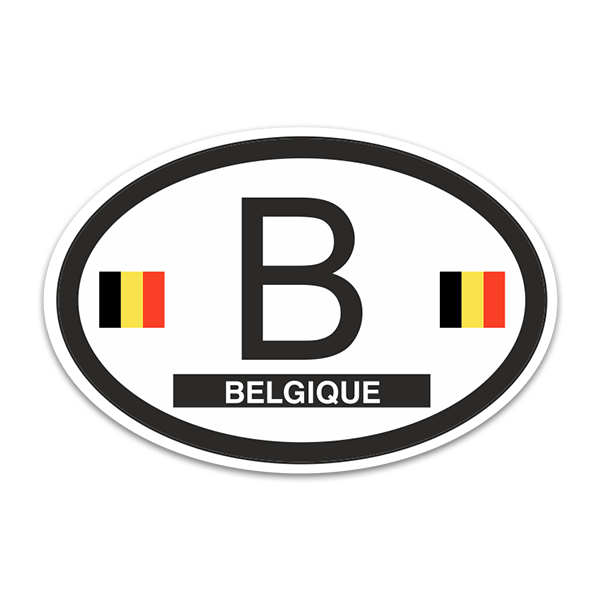 Pegatinas: Óvalo Belgique (Bélgica) B