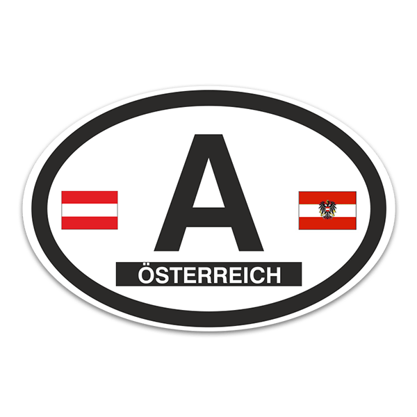 Pegatinas: Óvalo Österreich (Austria) A
