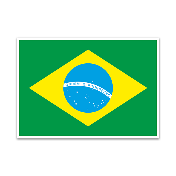 Pegatinas: Bandera Brasil