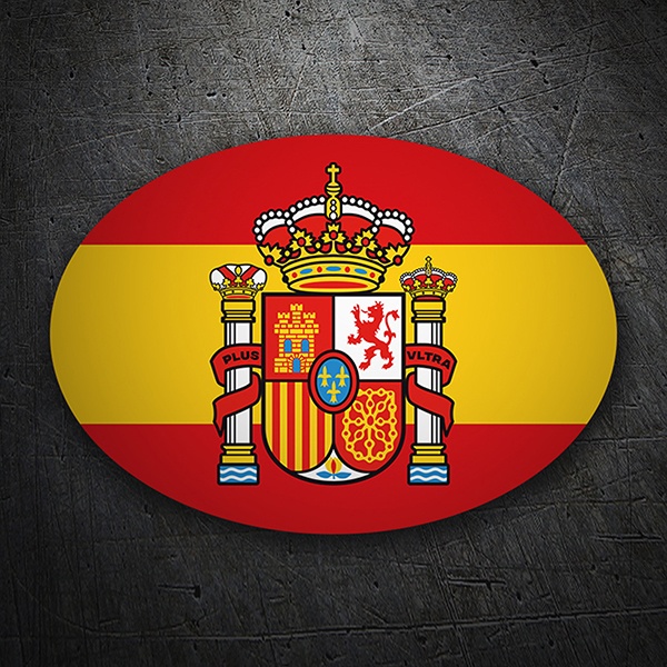 Adhesivo bandera oval de España