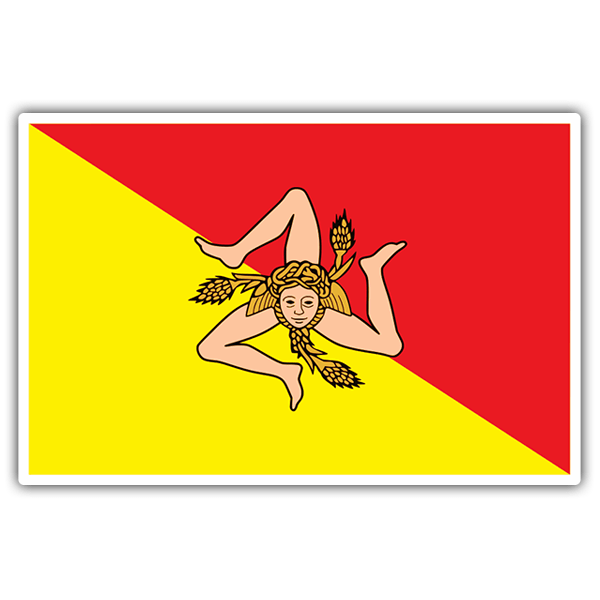 Pegatinas: Bandera Sicilia