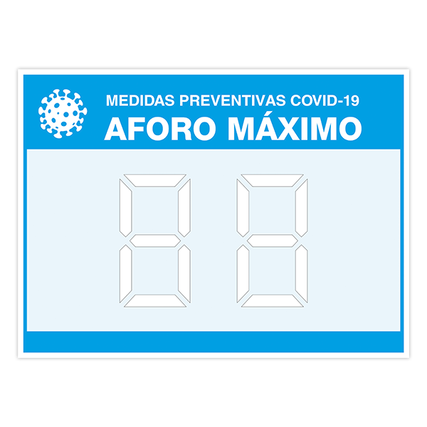 Pegatinas: Protección Covid-19 aforo máximo