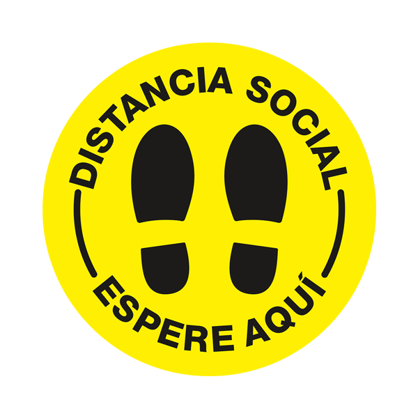 Pegatinas: Pegatina Suelo Distancia Social