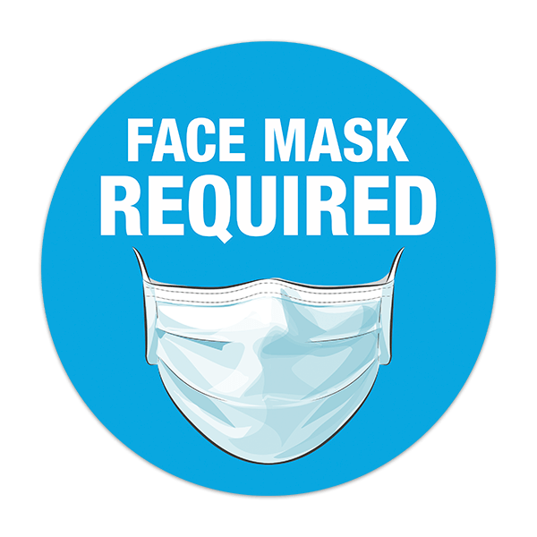 Pegatinas: Protección Covid-19 uso de mascarilla obligatorio