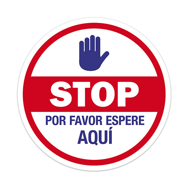 Pegatinas: Protección por favor espere aquí